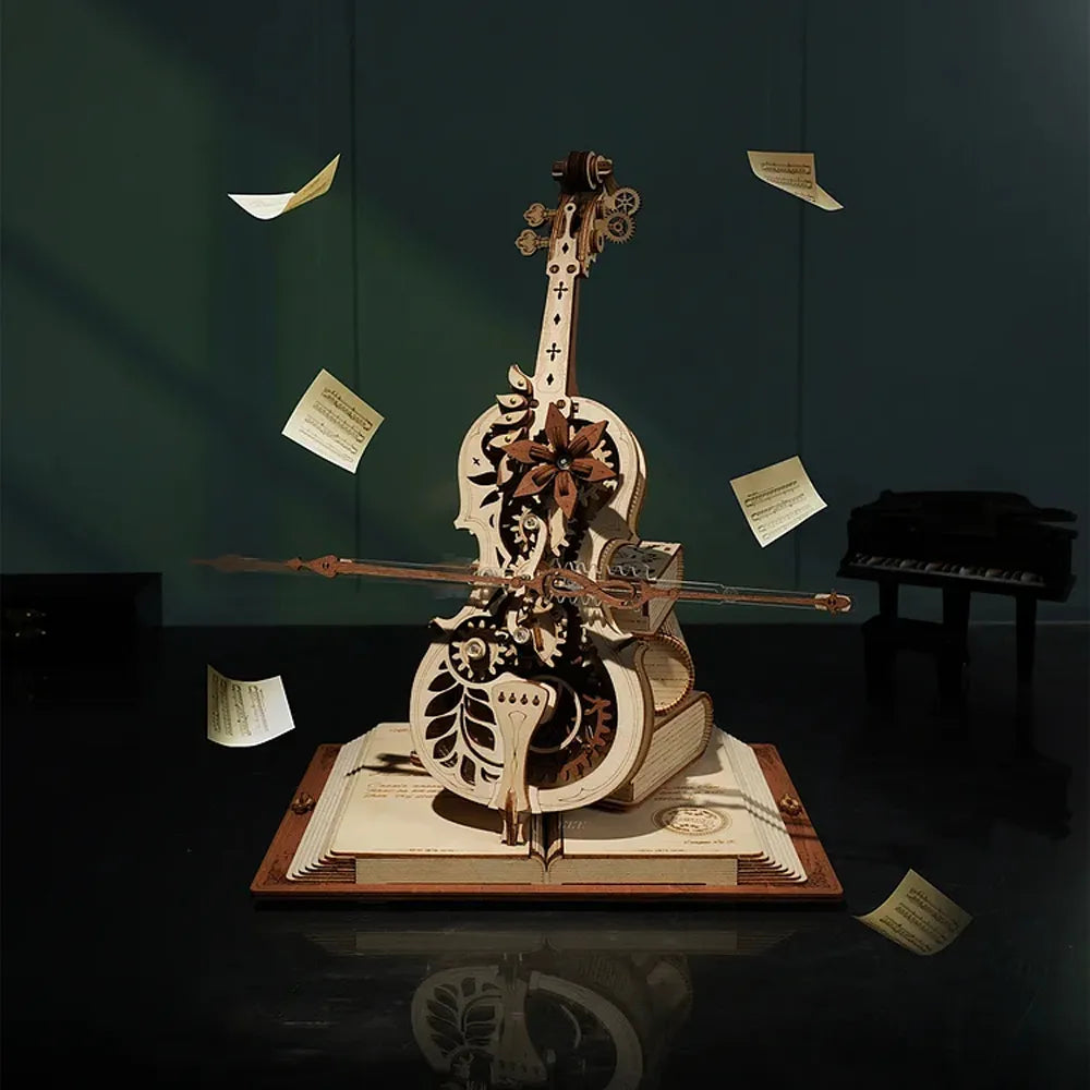 Magic Cello Music Box 3D Wooden Puzzle