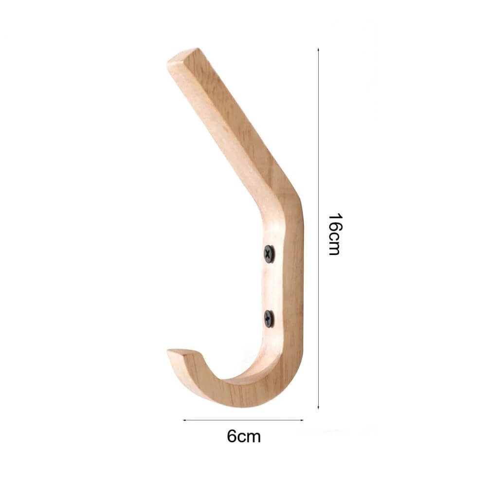 NATURAL DOUBLE WALL HOOK - Wooden and Modern