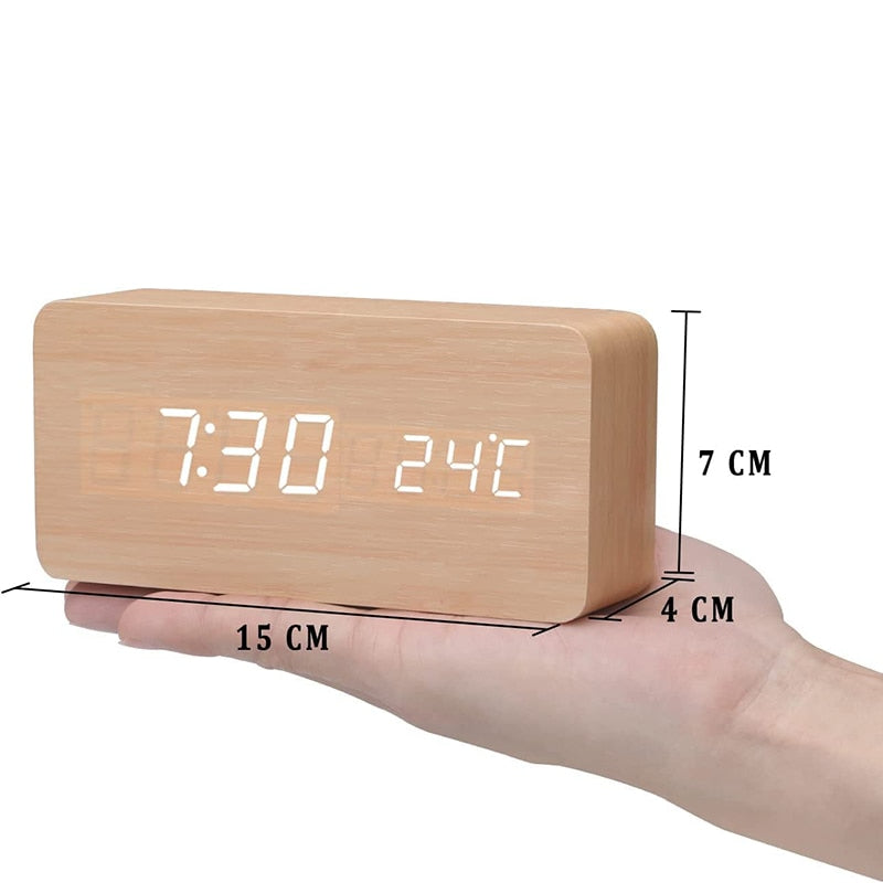LED WOODEN CLOCK - Wooden and Modern